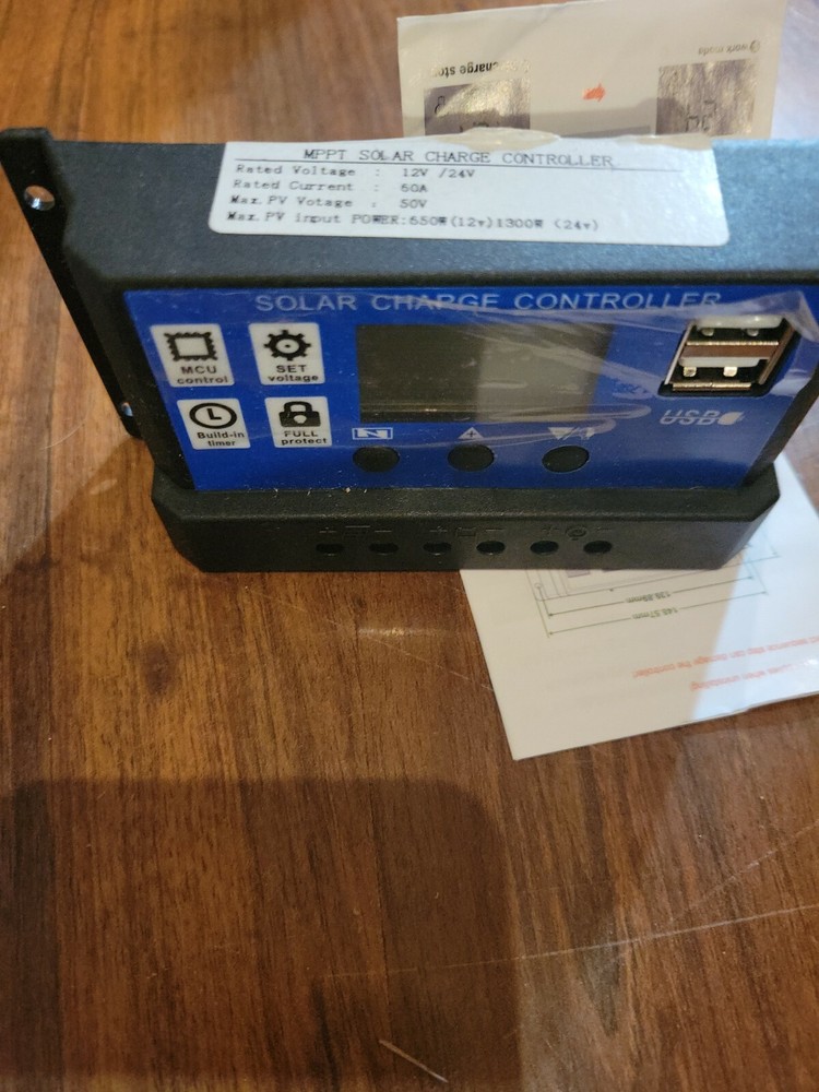 Solar Powered Controller MEPT 12V/24V 50A New Open Box
