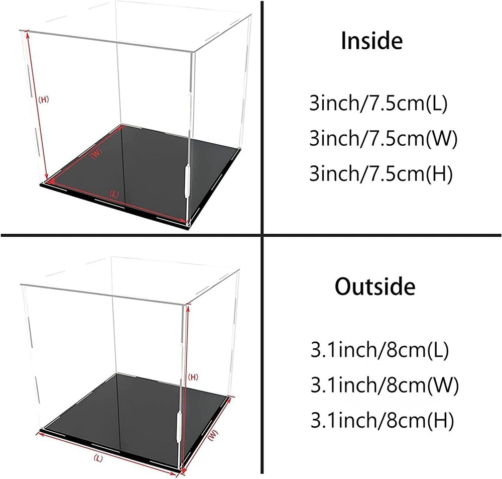 Dustproof Acrylic Display Case - Super Clean & Spotless - Easy Assemble - Gift