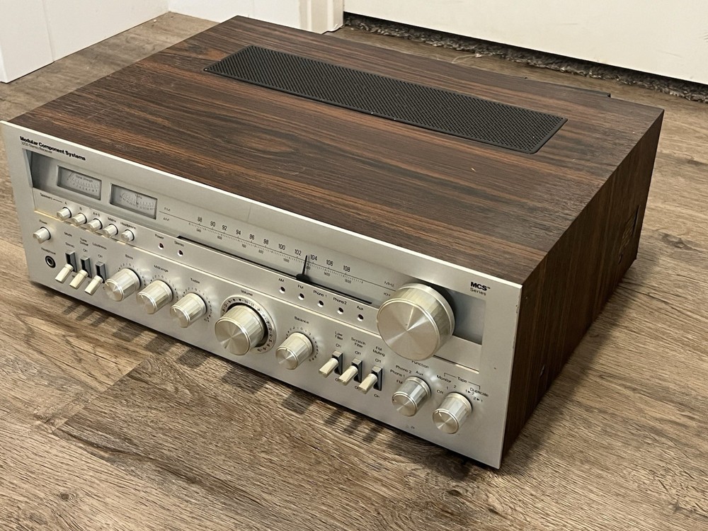 Modular Component Systems MCS 3233 Vintage Stereo Receiver Silver Face – Working