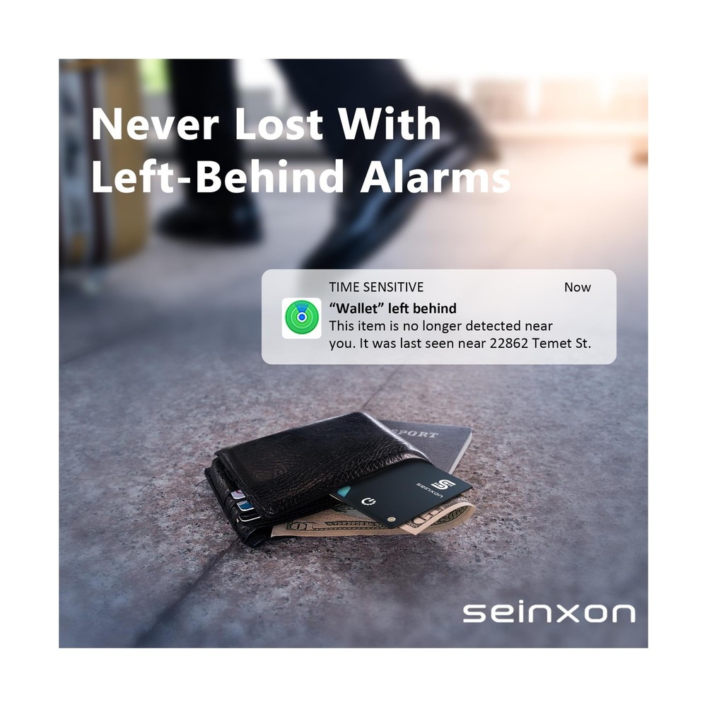 SEINXON Wallet Tracker (iOS Only) IP68 Thin Item Finder Card Luggag... Fast Ship
