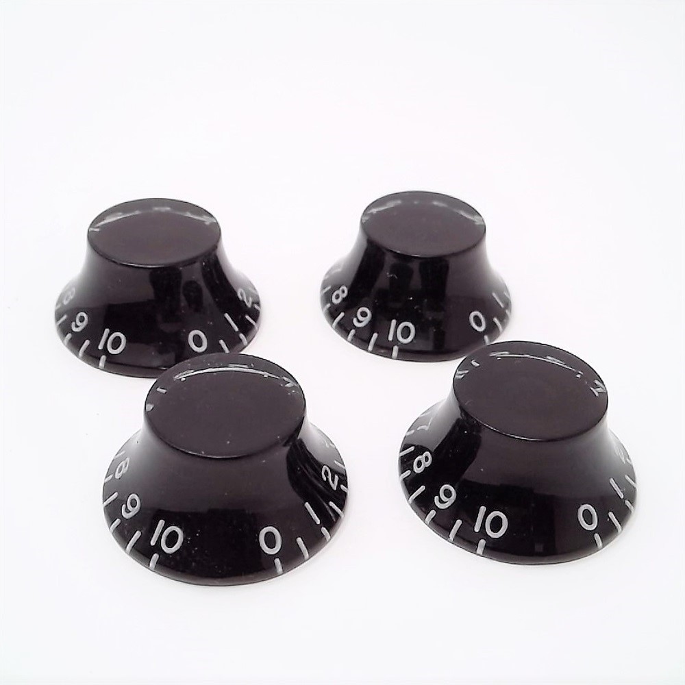 True Custom Shop® Embossed Black Top Hat Knobs Set for Gibson Les Paul SG