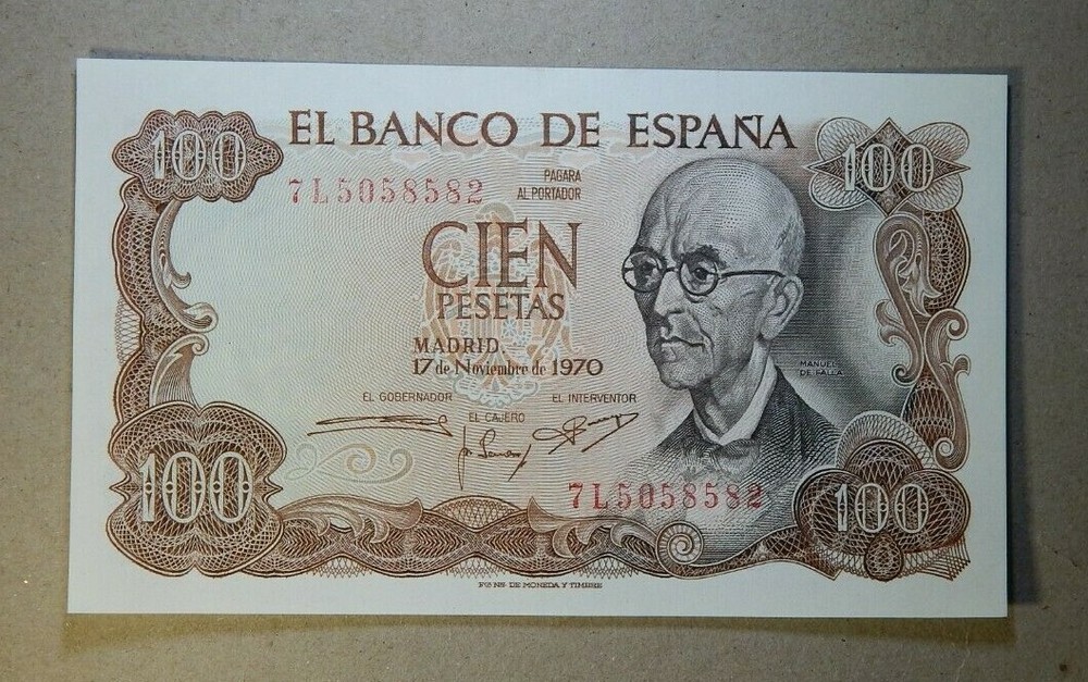 Spain 100 Pesetas  1970 UNC