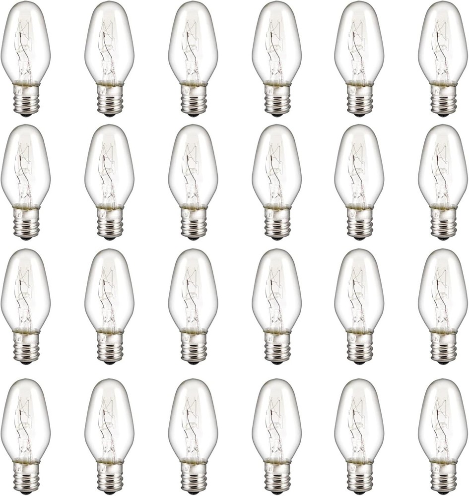 24 Pack C7 Night Light Bulbs, 15 Watt Bulbs 15 Watts, Clear...
