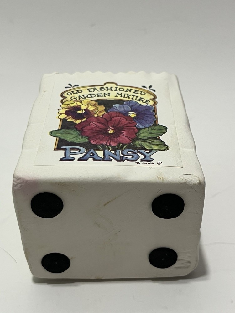 Ceramic Rectangle Floral Planter Glazed Multicolor Collectible