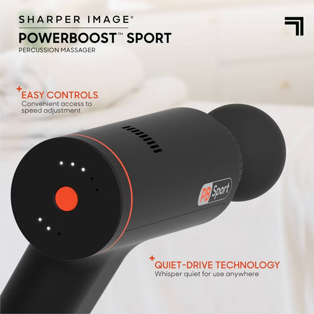 Sharper Image Powerboost Sport Percussion Handheld Massager: Metal