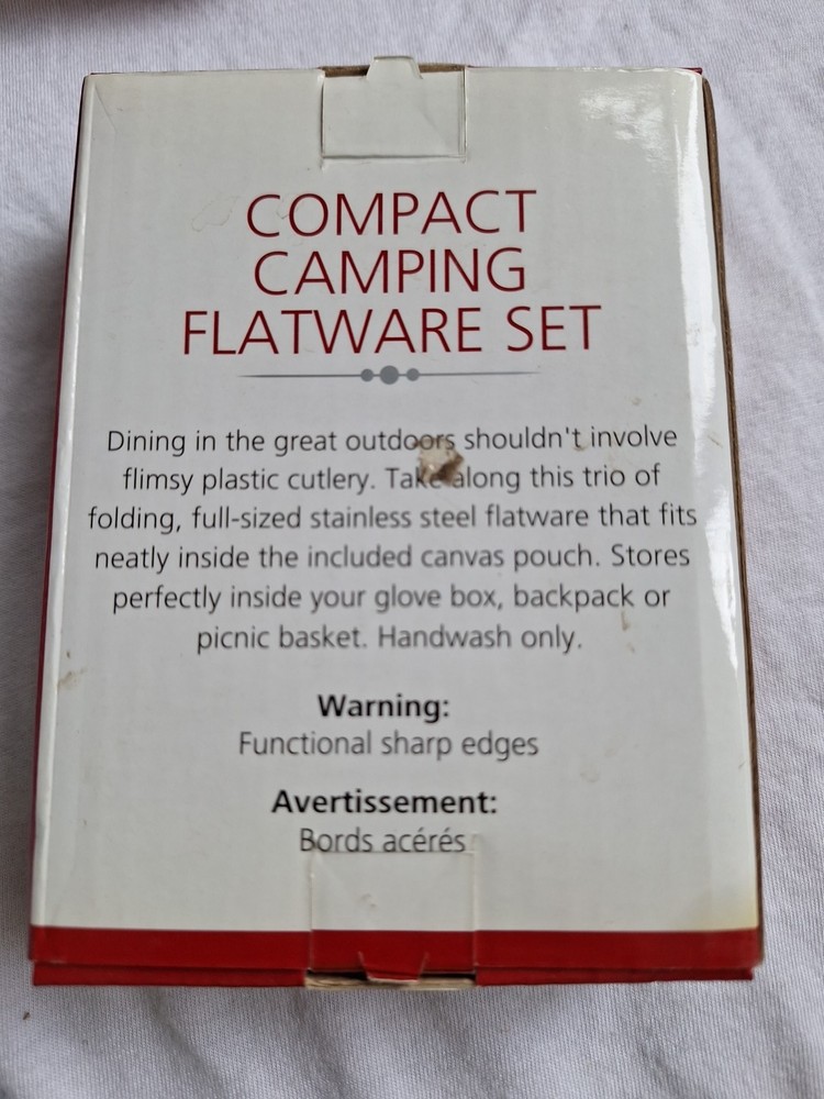 3 Compact Camping Flatware Sets, Never Used, In Original Wrapper. Samsonico USA