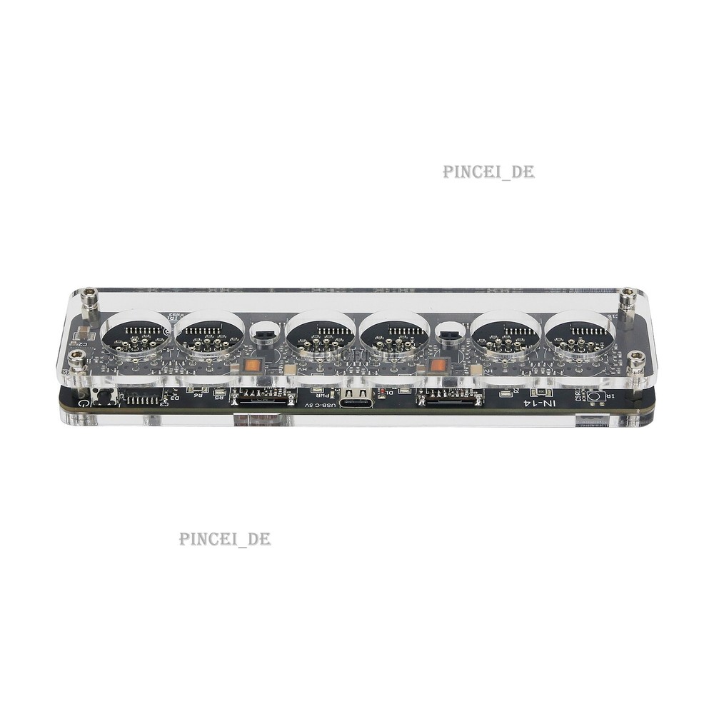 IN-14 6-Digit Nixie Tube Clock Desktop Clock Innovative Home Decor Basic Version