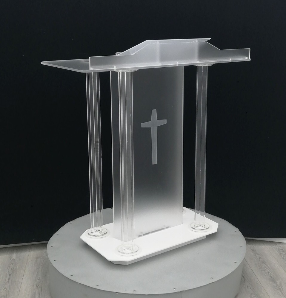 Acrylic Podium Clear Podium Stand, Acrylic Pulpits Churches Podium, Professional