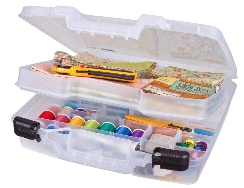 Quick View Deep Base Carrying Case-15x3.25x14.375 Translucent