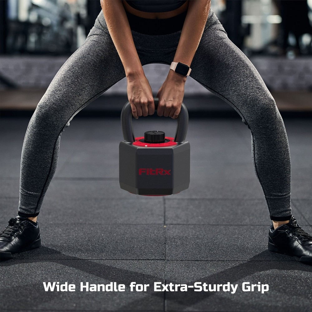25lbs SmartStack Wide Handle Adjustable Kettlebell 40lbs Weights Exercises Black