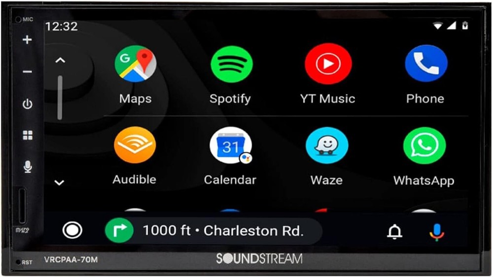 Soundstream 2 Double Din Android Auto CarPlay Bluetooth Car Player VRCPAA-70M