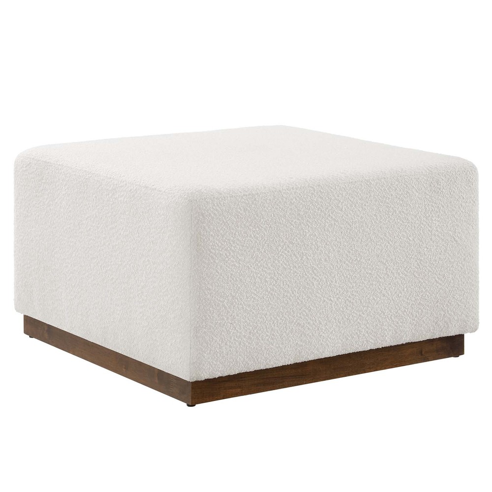 Modway Large 28" Square Boucle Upholstered Ottoman