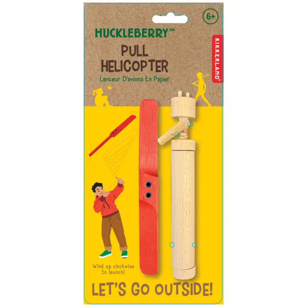 Kikkerland Huckleberry Pull Helicopter