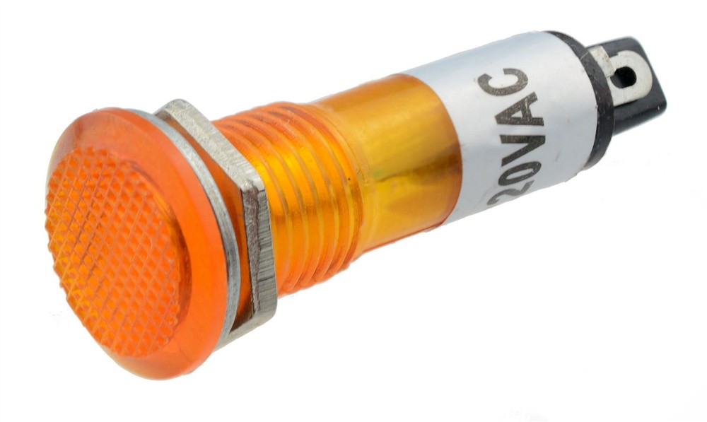Amber 10mm Pilot Indicator Light 220V