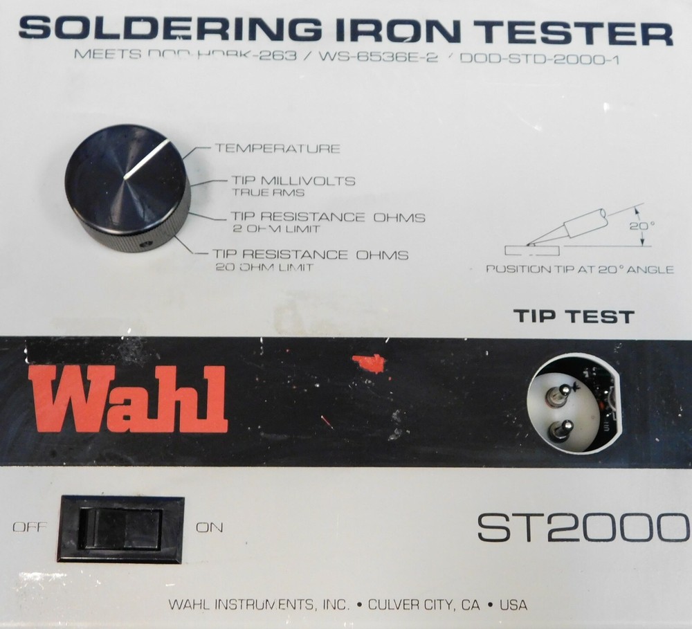 Wahl ST2000 Soldering Iron Tester Untested