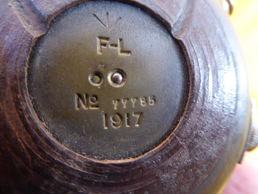 First World War Officers Compass, With Leather Case, Dated 1917, Excellent.
