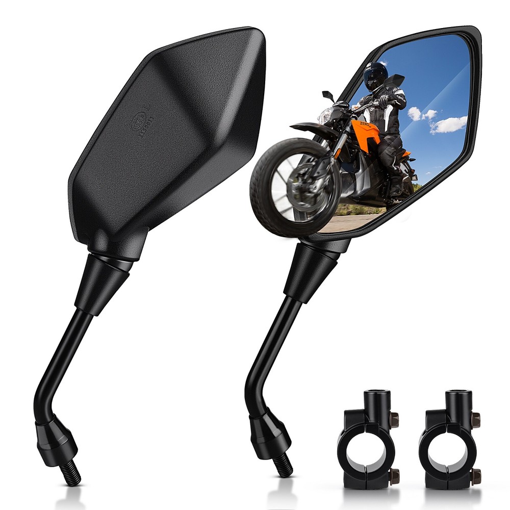 2x 7/8" 22mm Universal Motorcycle Handlebar End Side RearView Mirrors Left Right