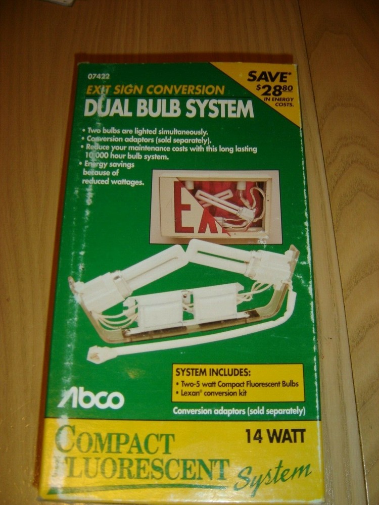 EXIT SIGN CONVERSION DUAL BULB SYSTEM- ABCO