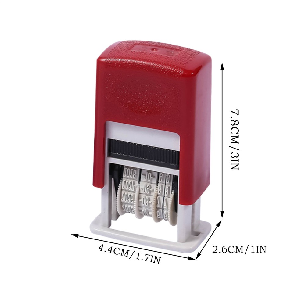 Handle Rubber Stamper Line Dater Adjustable Rubber Date Stamper for Office