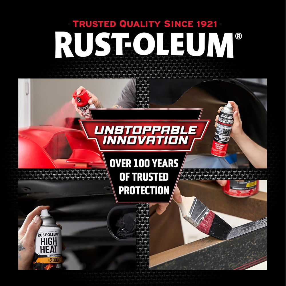 Rust-Oleum Stops Rust Undercoating Spray 15oz Rubberized Black 6-Pack