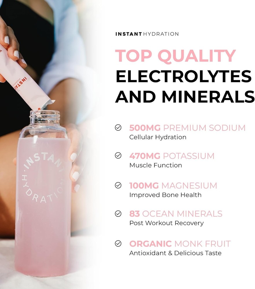 Instant Hydration Electrolytes Powder Packets -Watermelon Electrolyte