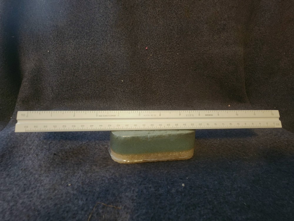 Vintage ALVIN No.111 U. S. ST'D Triangular Engineering Scale Ruler (1) Hardwood