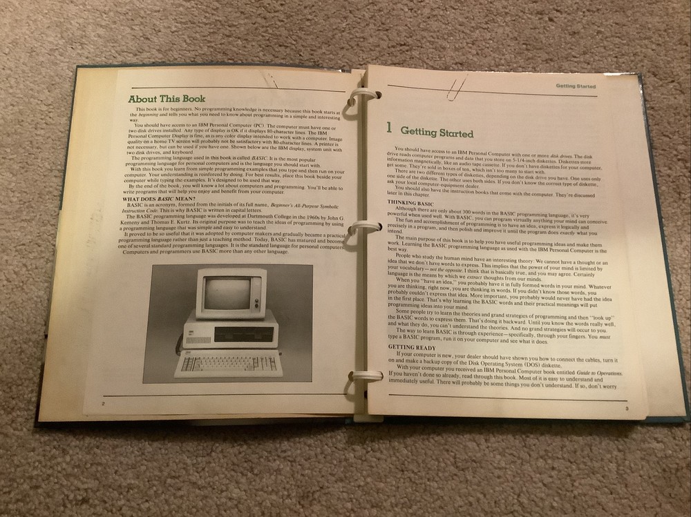 1983 How To Program Your IBM PC Basic For Beginners Book