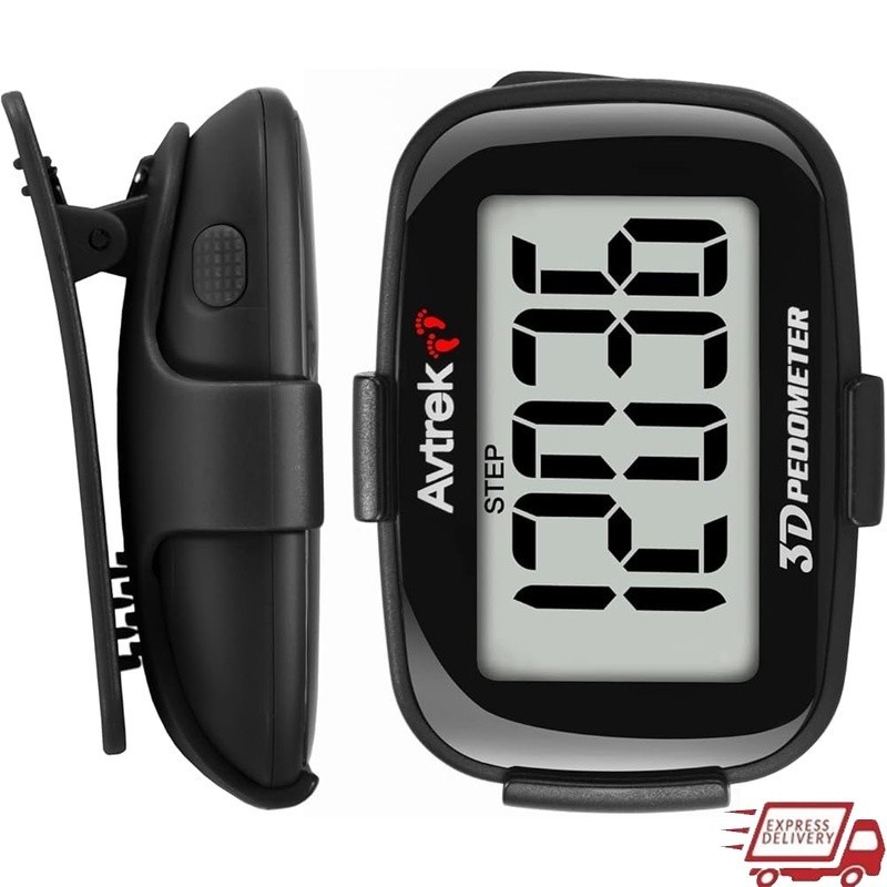 Simple Accurate Pedometer Easy Use Step Counter LED Backlight Long Battery Life
