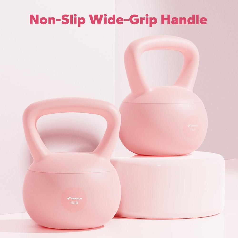 MERACH Soft Kettlebell for Safe Strength Training Soft Cushioned Horizontal Base