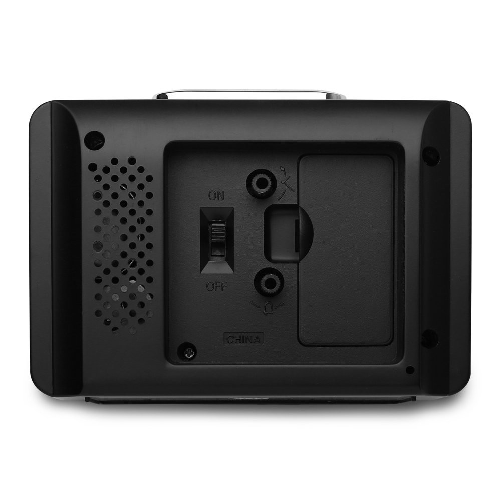 ANALOG LOUD-ALARM CLOCK Quartz Accuracy Battery Powered Black