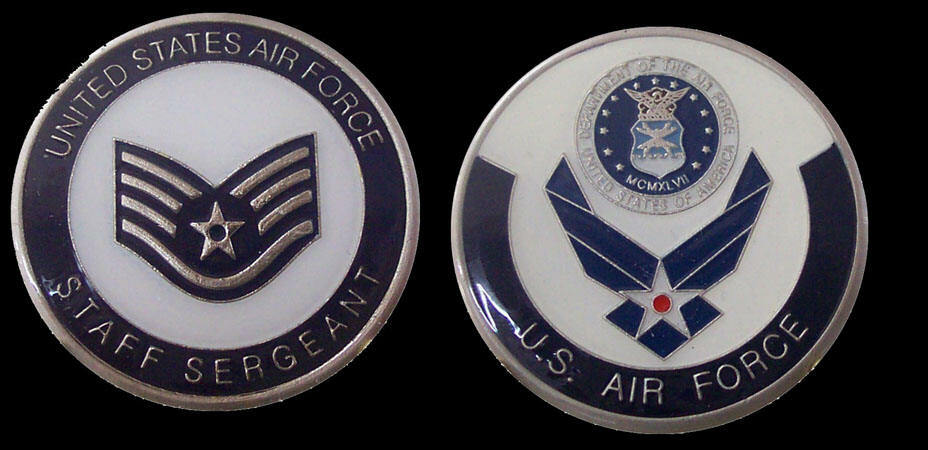US AIR FORCE STAFF SERGEANT RANK CHALLENGE COIN MILITARY COINS