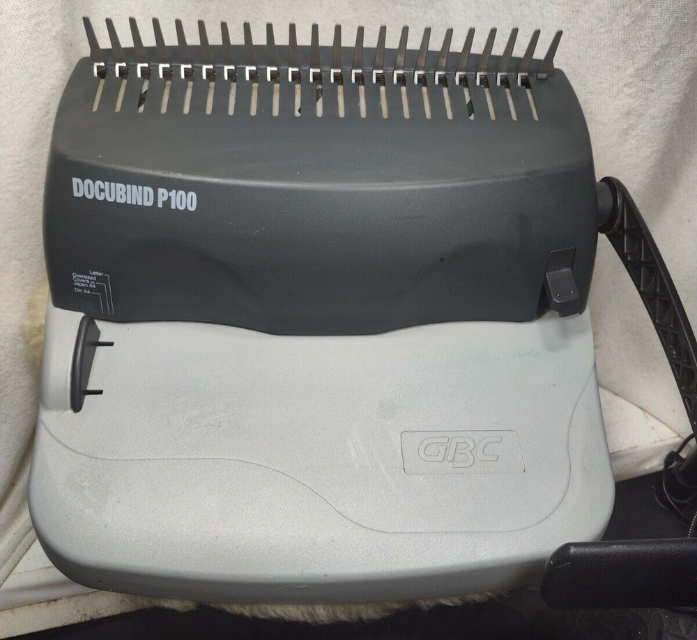 GNC DOCUBIND BINDING MACHINE MODEL: P100 COMBINATION HOLE PUNCH & BINDING IN ONE