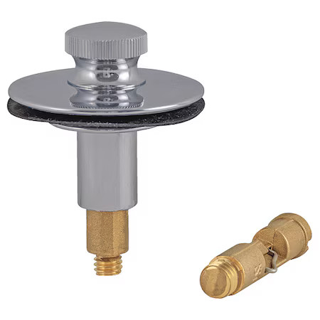 Push And Pull Drain Stopper, Silver, 35255