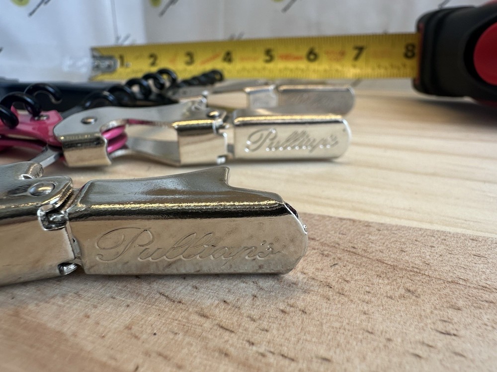 3-Pk Pulltap’s Professional Double-hinged Waiter's Corkscrew with Pulltap's Logo