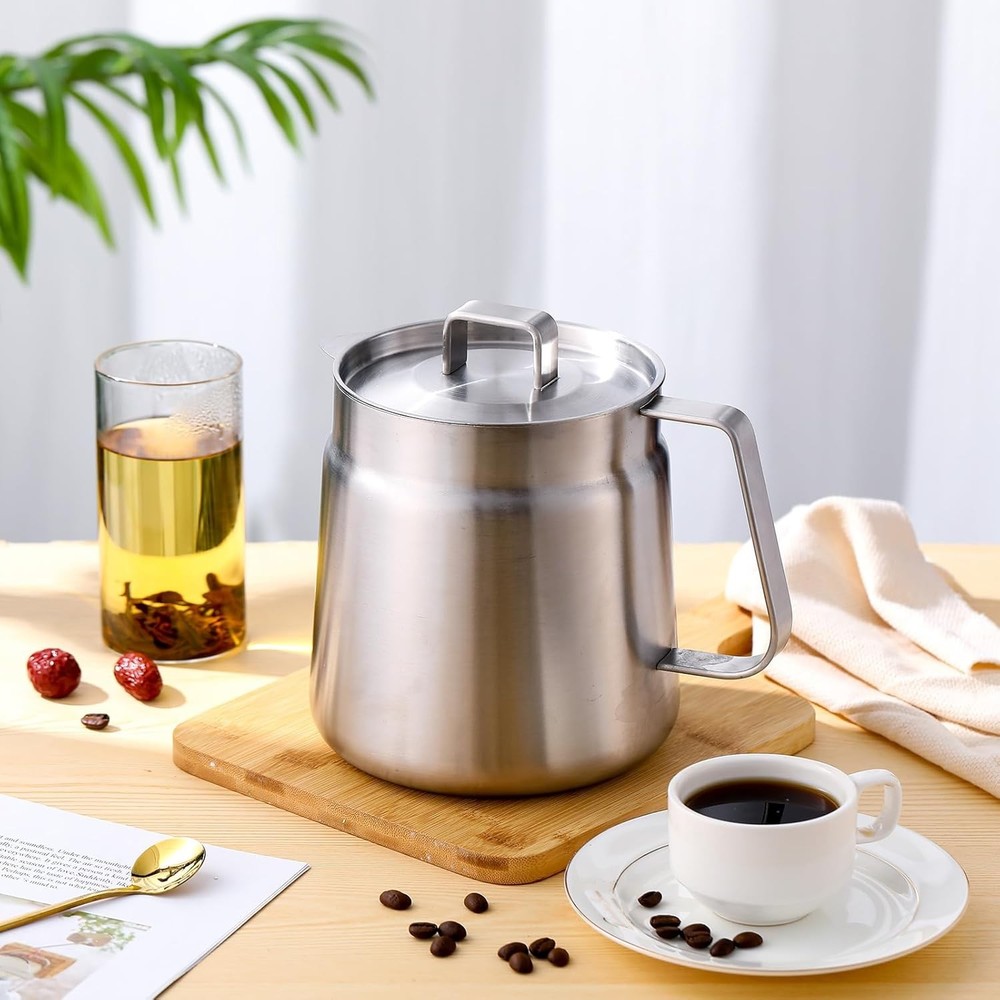 2.1 Quarts/ 2 Liter Stainless Steel Kettle Pot Multipurpose Cooking Pot Brushed