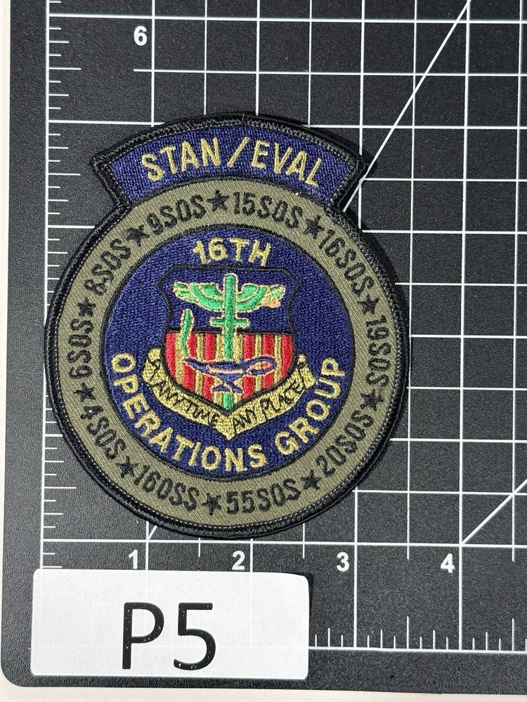 USAF Special Ops Command 16th Operations Group Standardization Evaluation Patch
