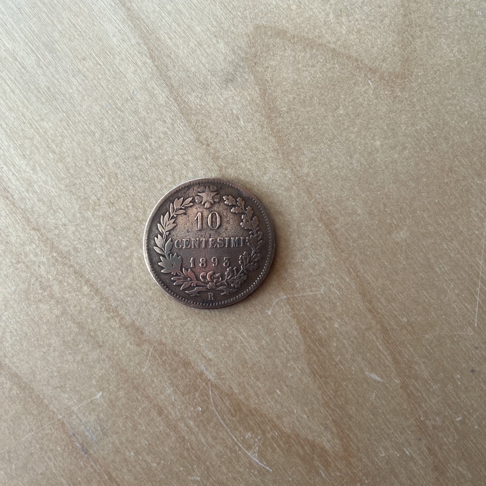 1893 ITALY Ten Centesimi Coin