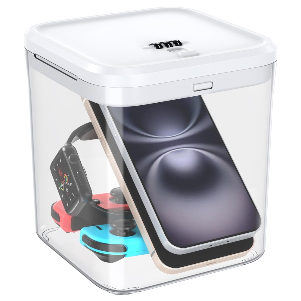 Lockable Storage Box with Combination Code - Secure Medicine Safe, Jail & Sna...