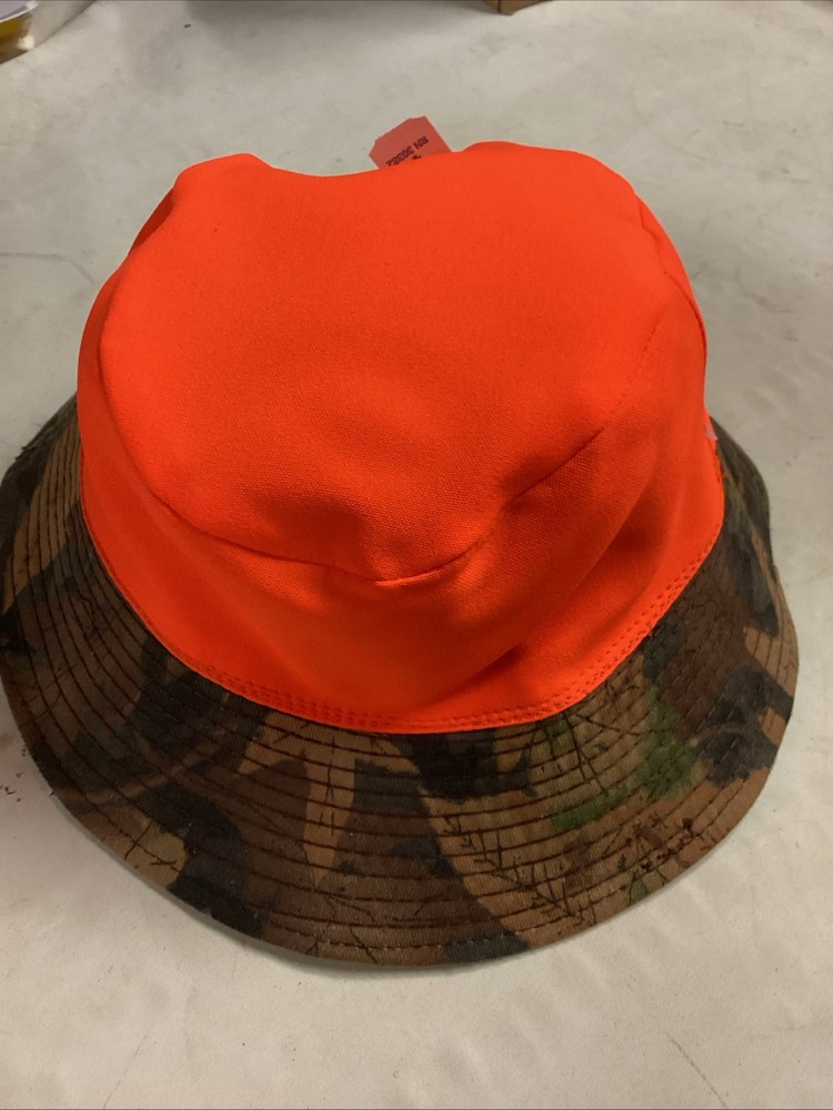 ' Medium hat camo reversible tru-leaf hunting orange