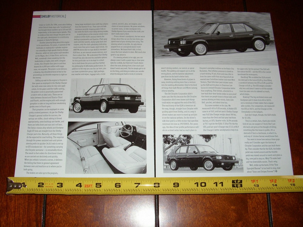 DODGE SHELBY OMNI GLH - ORIGINAL 2013 ARTICLE