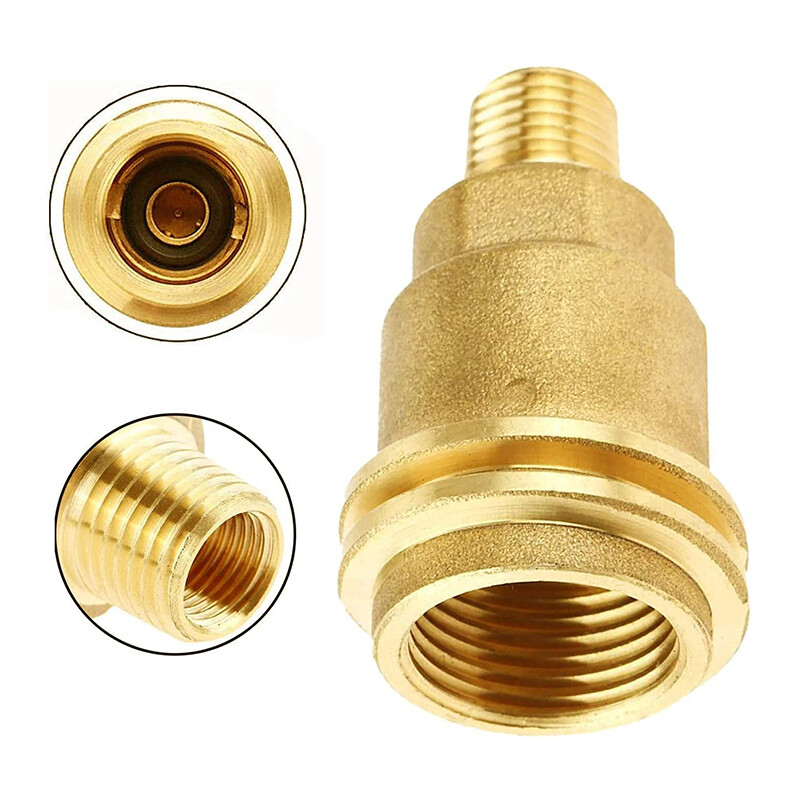 2 Solid Brass QCC1 Nut Propane Gas Fitting Adapter 1/4" Male Pipe Thread Connect