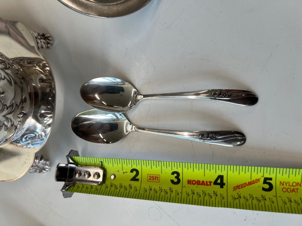 Vintage Silver Plated Condiment Jam Caddy Set