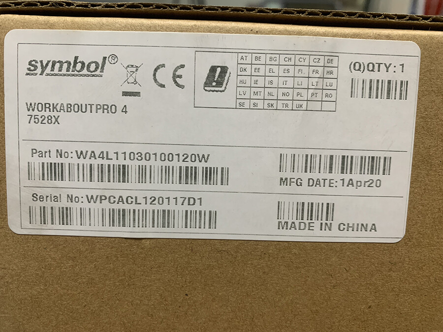 Symbol Workabout Pro 4 7528X Windows CE Barcode Scanner Mobile Computer