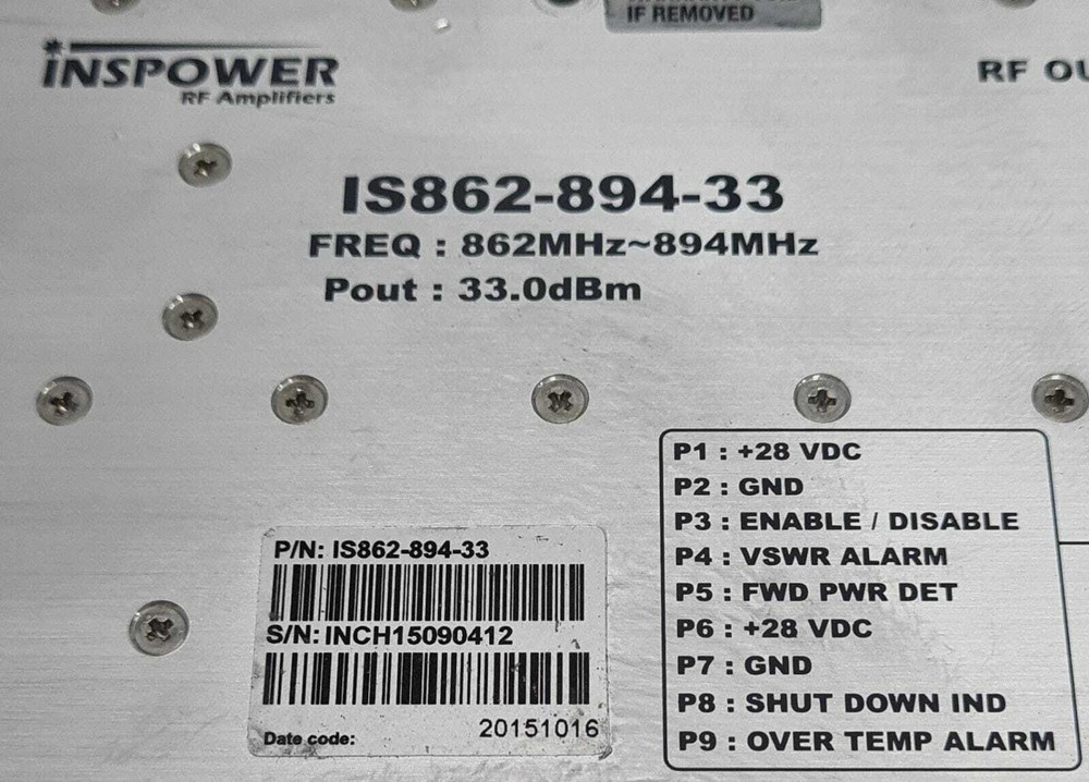 INSPOWER RF Amplifiers IS862-894-33 CELL