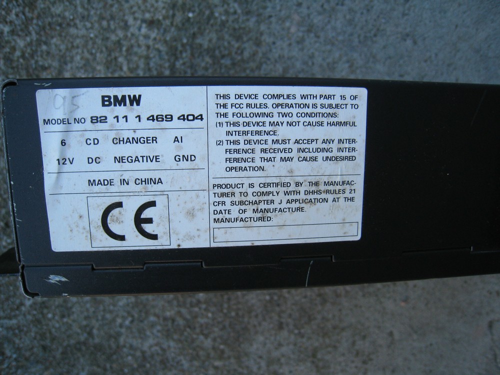 BMW 6 CD CHANGER # 82111469404
