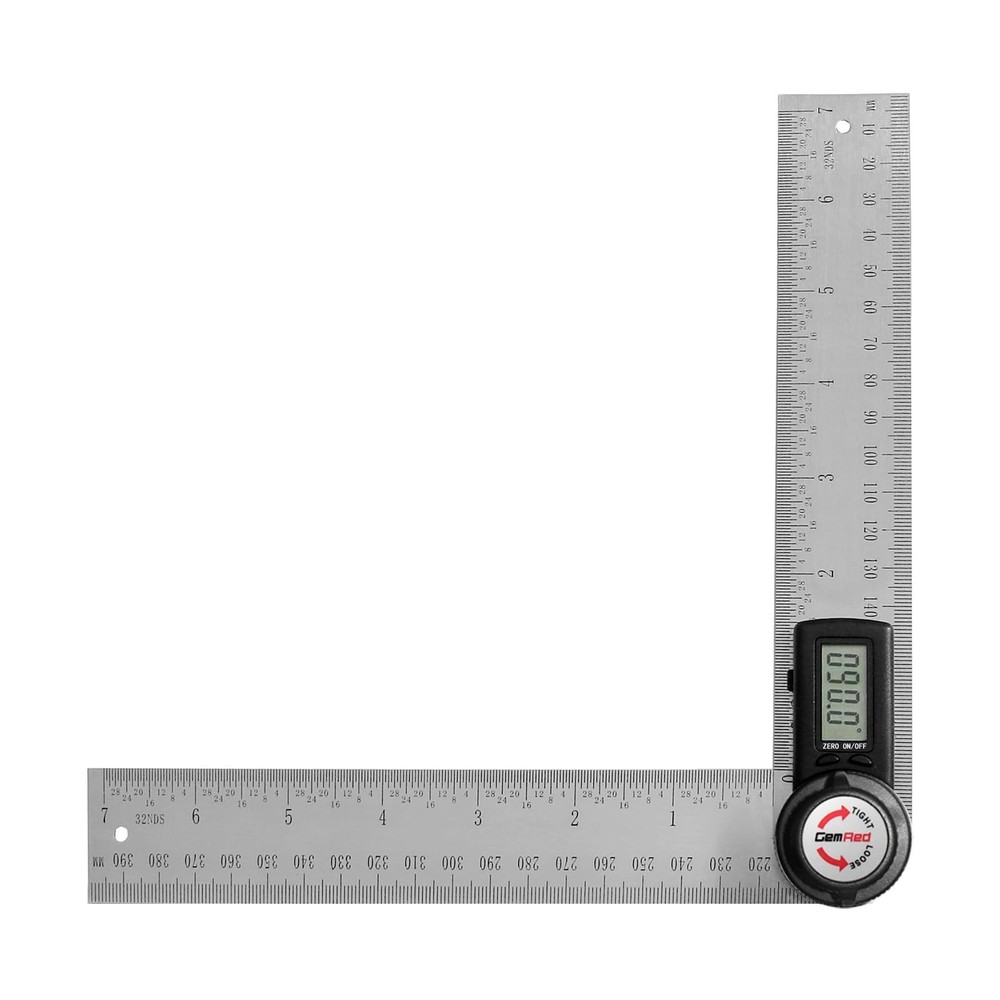 Digital Angle Finder Protractor - Stainless Steel 7" (200mm) Tool for Precision