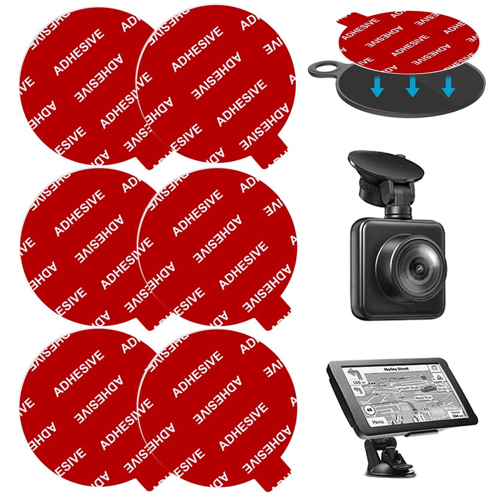 AZXYI Sticky Adhesive Replacement for Windshield Camera Holder, 6pcs Red