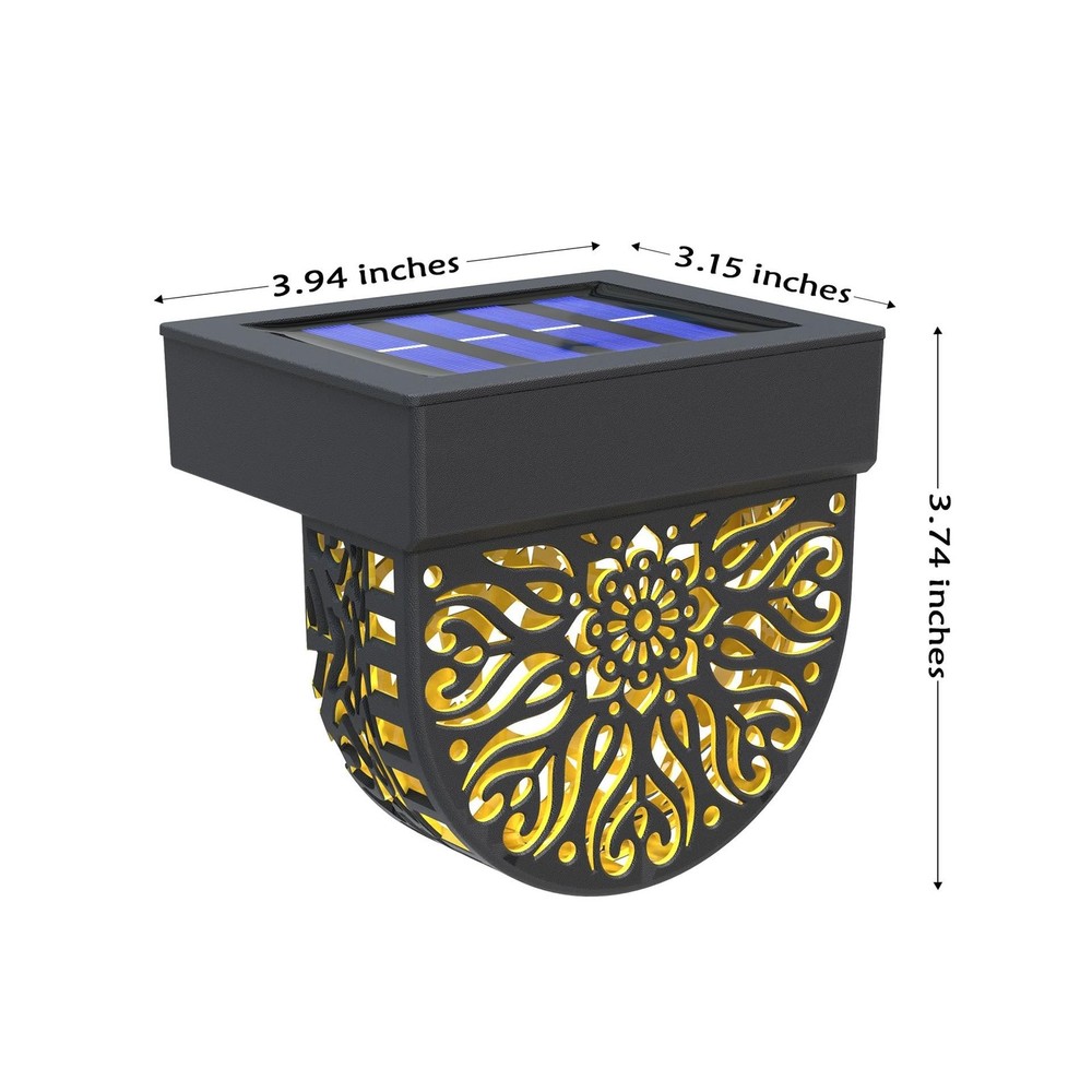 Solar Fence Lights 6 Pack Solar Deck Lights Waterproof LED Powered Step Wall ...