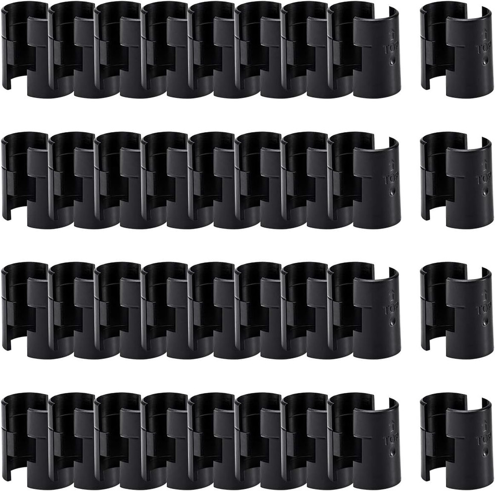 72Pc Wire Shelf Clips for 1" Post – Plastic Rack Lock Sleeves Replacement