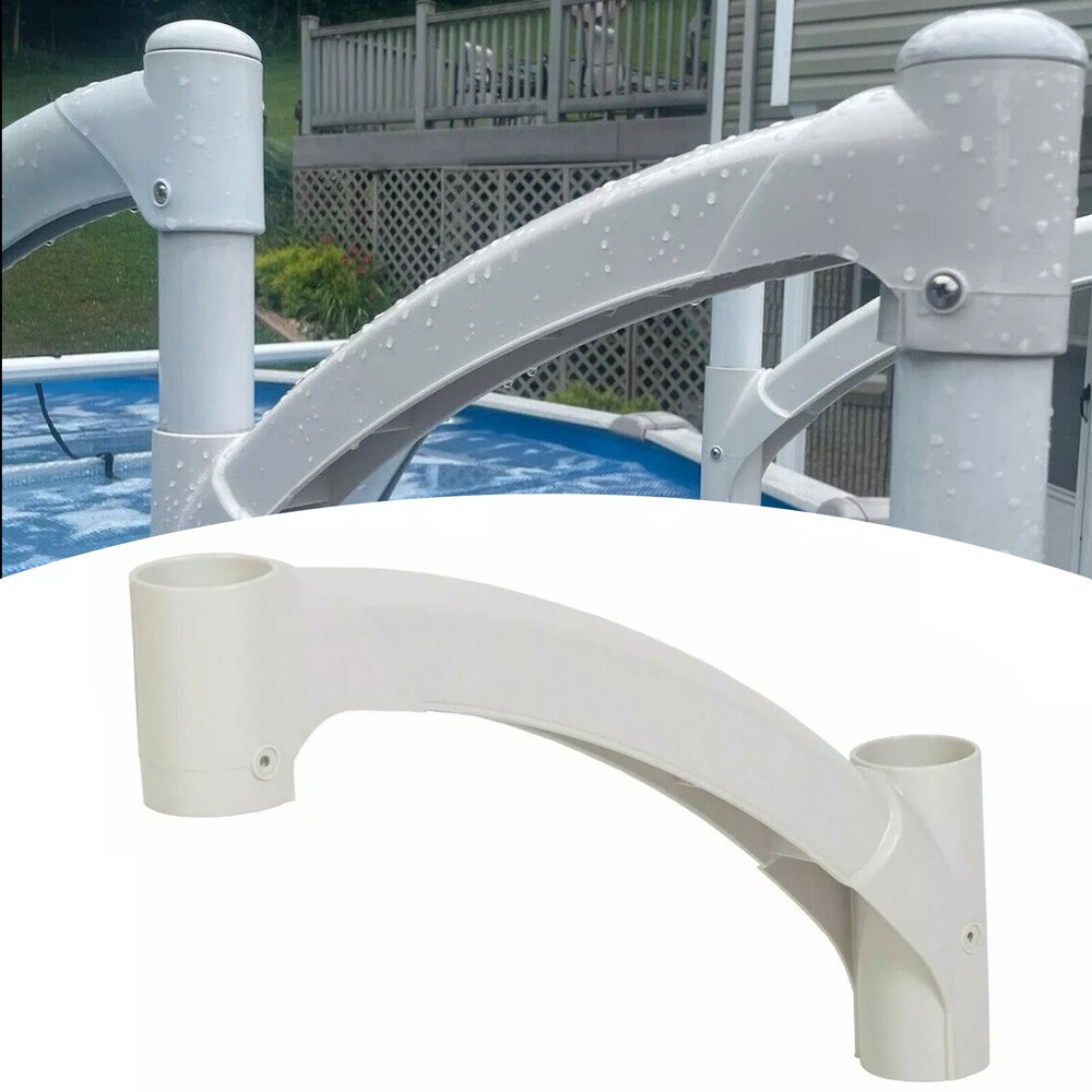 White Short Handrail For Above Ground BiltMor Swimming Pool Step